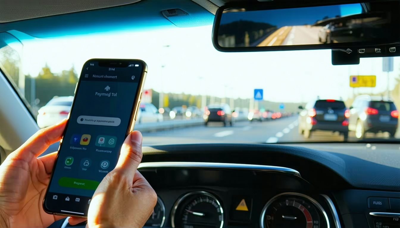 User-friendly toll payment system on a smartphone